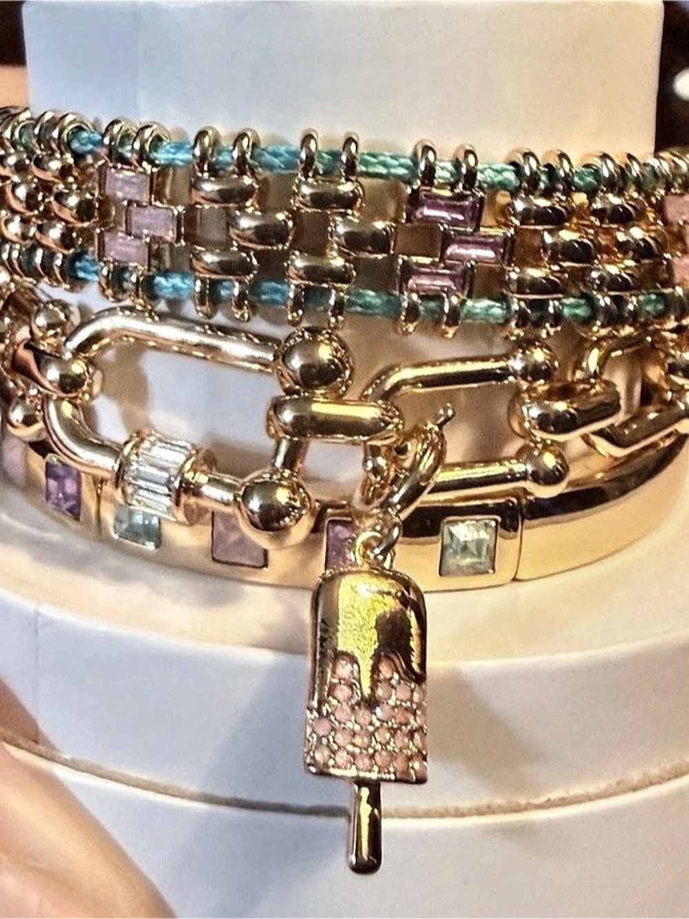 Bomb Party Summer 2026 stack Bracelets gold